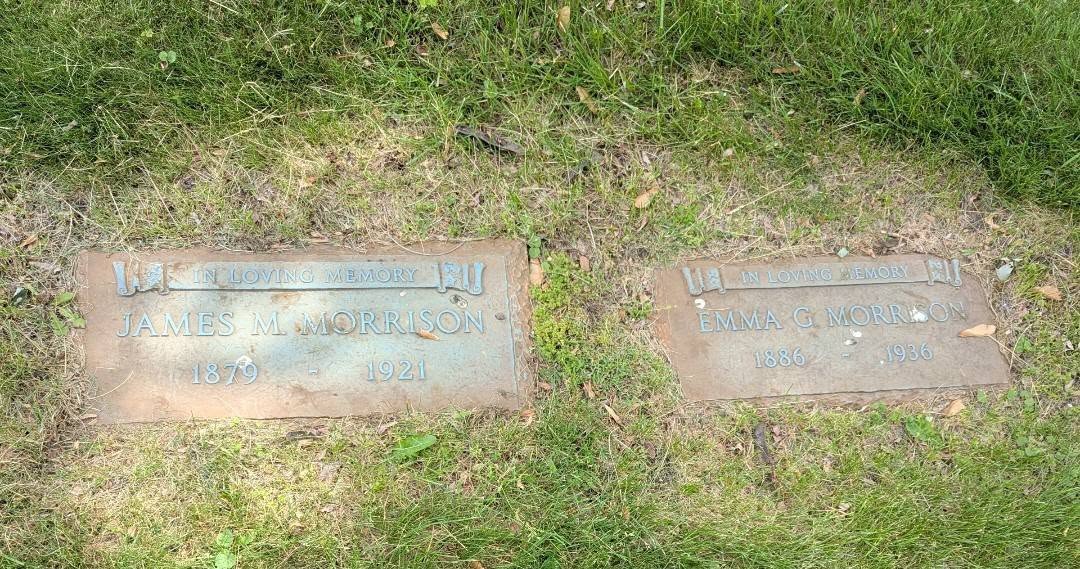 Found their markers, beautiful flat bronze headstones